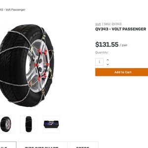 Unused Snow Chains QV343 - Quality Chain Corp.